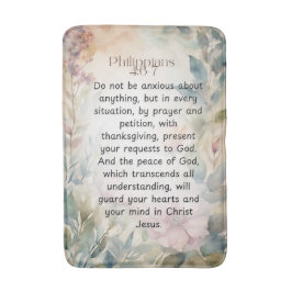 Filippinerna 4:6-7 Christian Bible Verse Watercolo Badrumsmatta