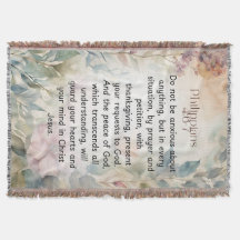 Filippinerna 4:6-7 Christian Bible Verse Watercolo