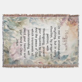 Filippinerna 4:6-7 Christian Bible Verse Watercolo Filt