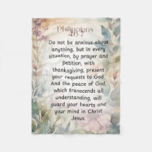Filippinerna 4:6-7 Christian Bible Verse Watercolo