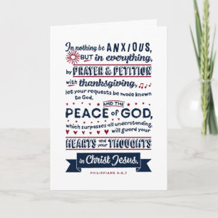Filippinerna 4:6, 7 helgkort