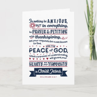 Filippinerna 4:6, 7 helgkort