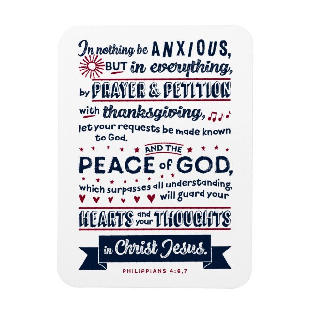 Filippinerna 4:6, 7 magnet (Vertikal)
