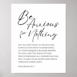 Filippinerna 4:6-7 Var orolig för ingenting kriste Poster