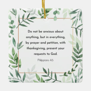 Filippinerna 4:6, Bible Verse, Christianity Julgransprydnad Keramik