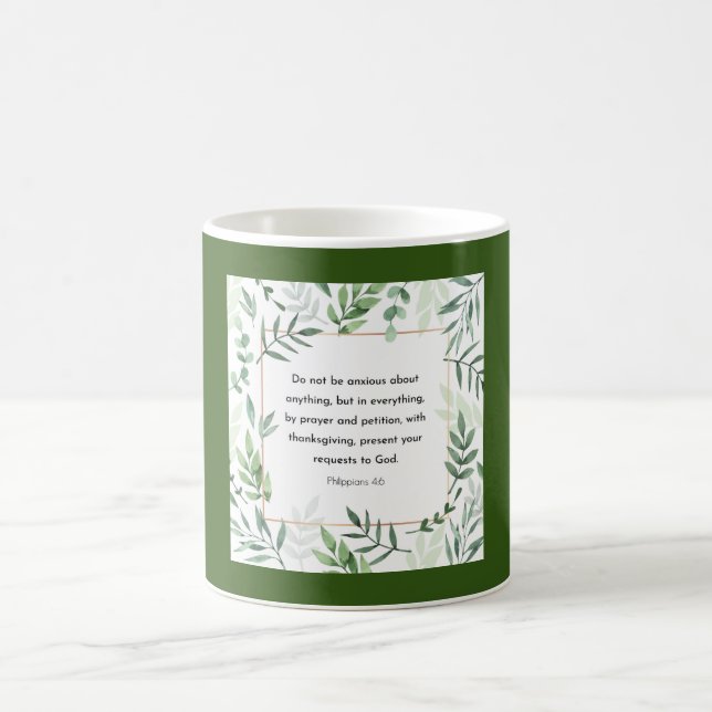 Filippinerna 4:6, Bible Verse Kaffemugg (Center)