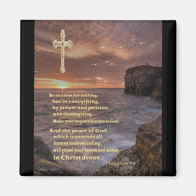 Filippinerna 4:6 kristna gåvor magnet (Framsidan)
