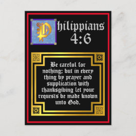 Filippinerna 4:6 Upplyst bibelverse från Brev Helg Vykort