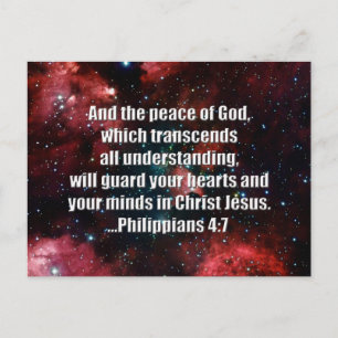 Filippinerna 4:7 Bible Verse Anpassningsbar Vykort