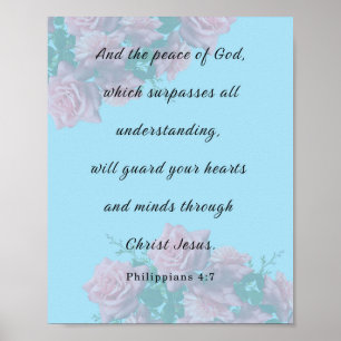 Filippinerna 4:7, Bible Verse Poster