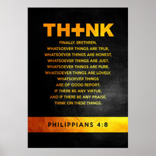 Filippinerna 4:8 Bibelverse Poster