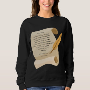 Filippinerna 4:8 KJV Bibelcitat Rulla Kvinnor T Shirt