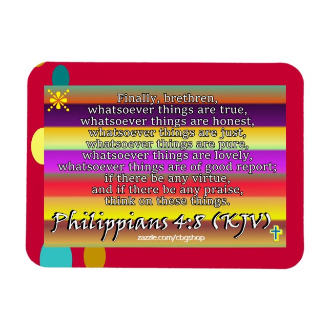 Filippinerna 4:8 magnet (Horisontell)