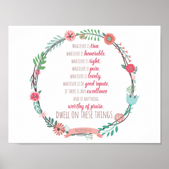 Filippinerna 4:8 poster (Framsidan)