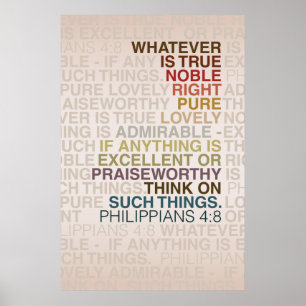 Filippinerna 4:8 Poster