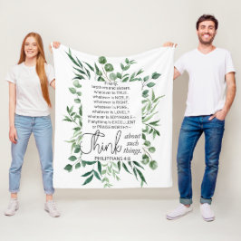 Filippinerna 4:8 Spelar ingen roll är Noble Eucaly Fleecefilt