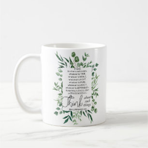 Filippinerna 4:8 Spelar ingen roll är Noble Eucaly Kaffemugg