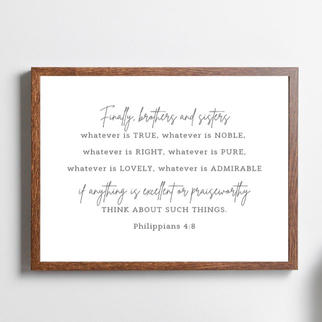 Filippinerna 4: 8, Spelar ingen roll är sann signa Poster (Skapare uppladdad)