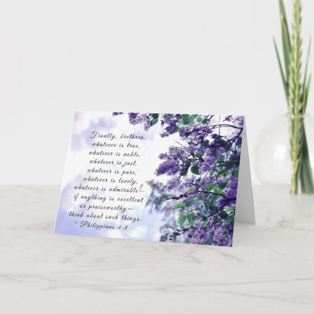 Filippinerna 4:8 Spelar ingen roll är True Bible V Kort (Framsida)