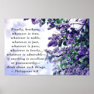 Filippinerna 4:8 Spelar ingen roll är True Bible V Poster