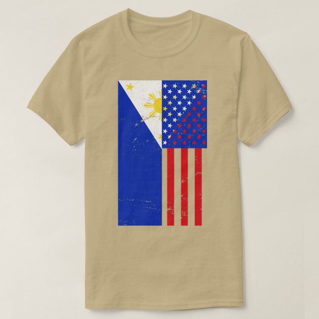 Filippinerna, Amerikanska Flagga Filippinerna T Shirt (Design framsida)