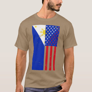Filippinerna, Amerikanska Flagga Filippinerna T Shirt