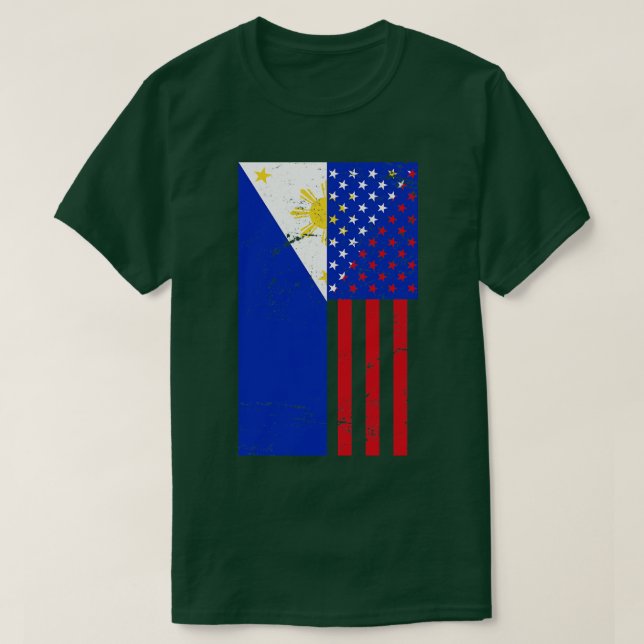 Filippinerna, Amerikanska Flagga Filippinerna T Shirt (Design framsida)
