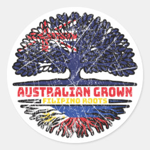 Filippinerna, Australien, Australien, Träd Runt Klistermärke