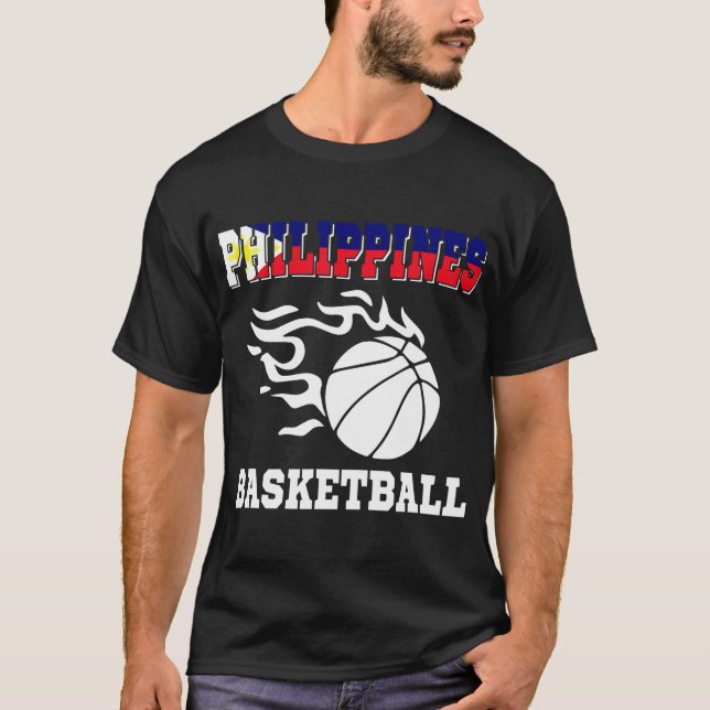 Filippinerna Basketball Flagga Jersey Filipino Spo T Shirt (Framsida)