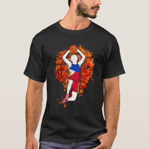 Filippinerna Basketball Philippine National Flagga T Shirt