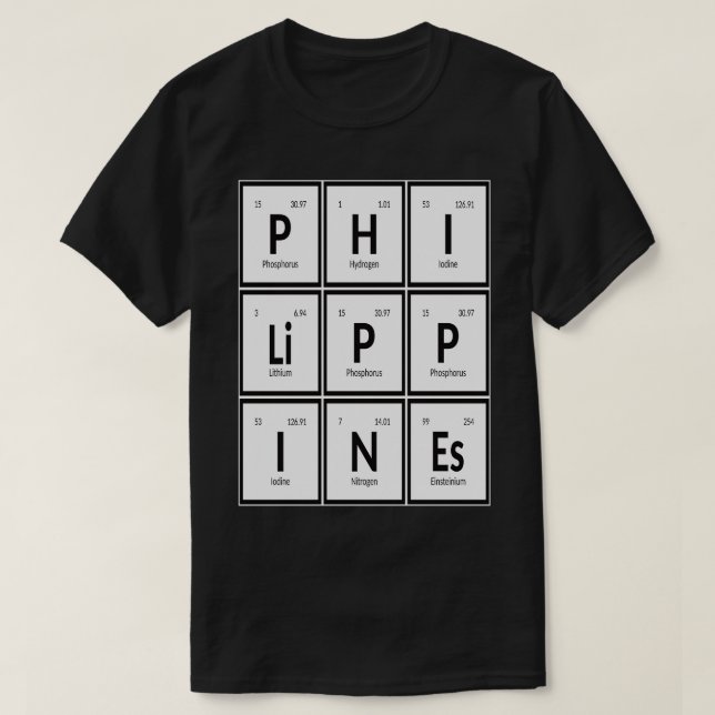 Filippinerna Bord i Inslag T Shirt (Design framsida)
