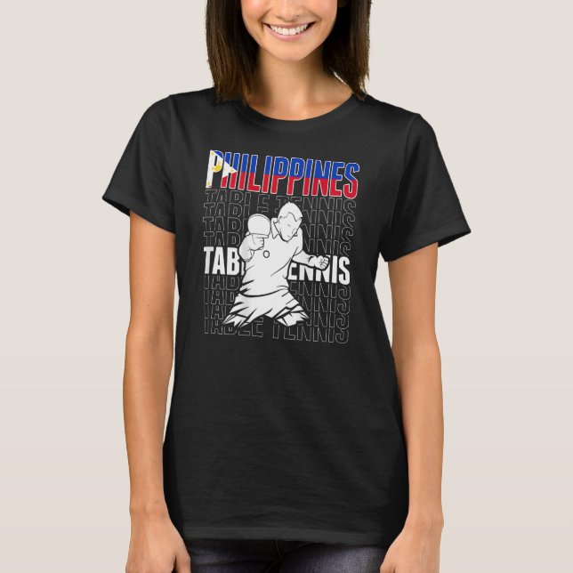 Filippinerna Bord Tennis Support Philippine Ping T Shirt (Framsida)