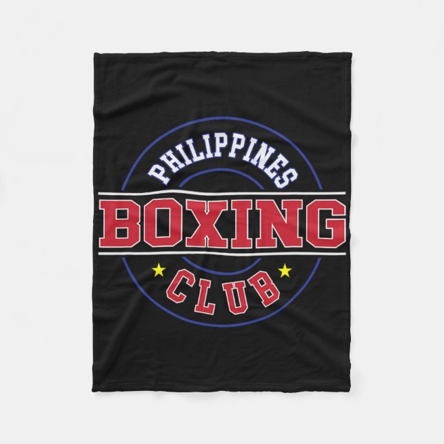 Filippinerna Boxing Klubb Gym Boxer Filipino Pinoy Fleecefilt (Framsidan)