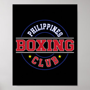 Filippinerna Boxing Klubb Gym Boxer Filipino Pinoy Poster