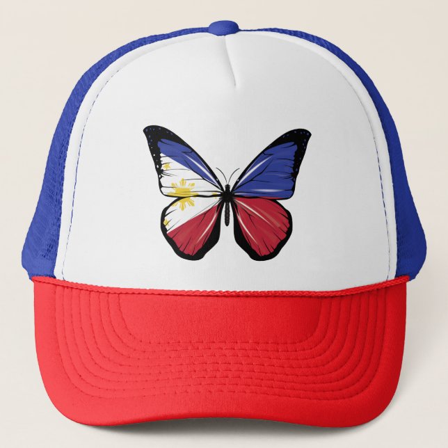 Filippinerna Butterfly Flagga Keps (Framsida)