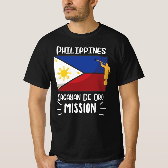 Filippinerna Cagayan De Oro Mormon LDS Uppdrag T Shirt (Framsida)