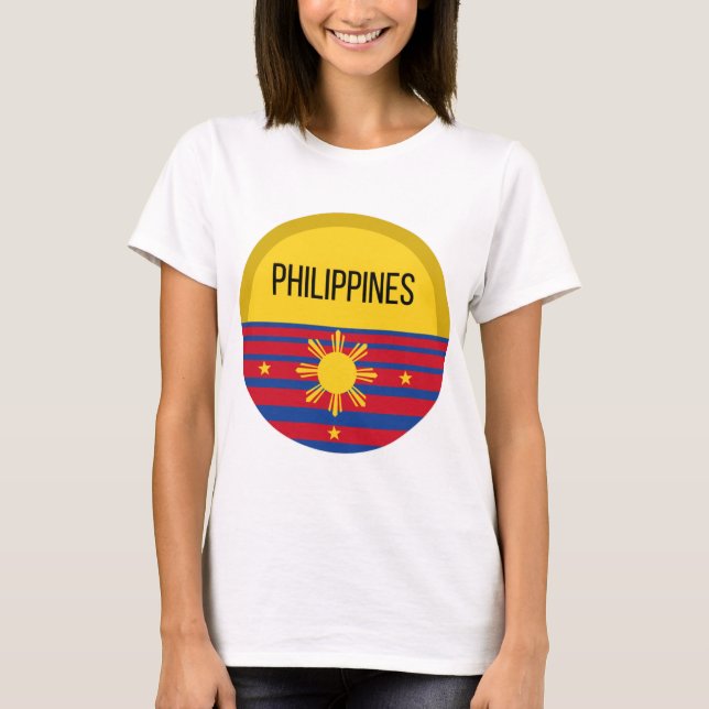 Filippinerna Cute Design Ideas Mönster Sunset T Shirt (Framsida)