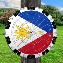 Filippinerna Dartboard & Philippine Flagga-sporten Darttavla