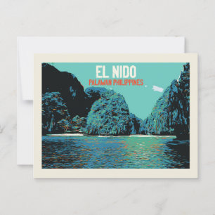 Filippinerna, El Nido av naturen, Palawan Vykort