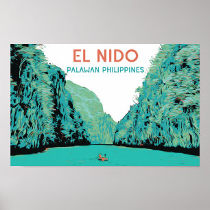 Filippinerna, El Nido Palawan av naturen Poster