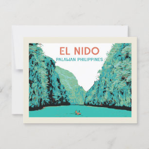 Filippinerna, El Nido Palawan av naturen Vykort