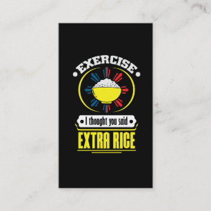 Filippinerna - Exercise Extra Ris Foodie Pun Visitkort