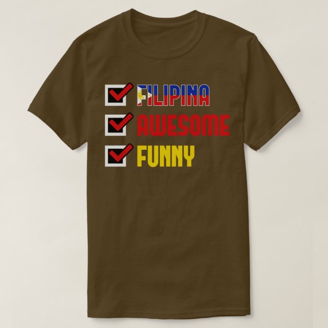 Filippinerna FILIPINA FANTASTISK FUNNY T Shirt (Design framsida)