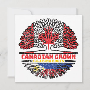 Filippinerna Filipino Canada Träd Roots Fl Kort