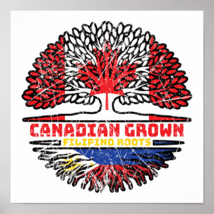 Filippinerna Filipino Canada Träd Roots Fl Poster