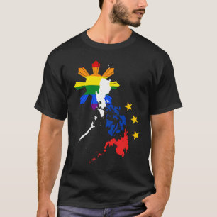 Filippinerna Filipino Filipina Gay pride LGBTQ Les T Shirt
