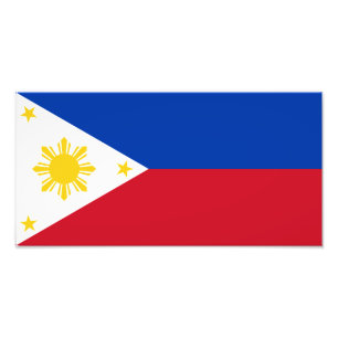 Filippinerna - Filipino Flagga Fototryck