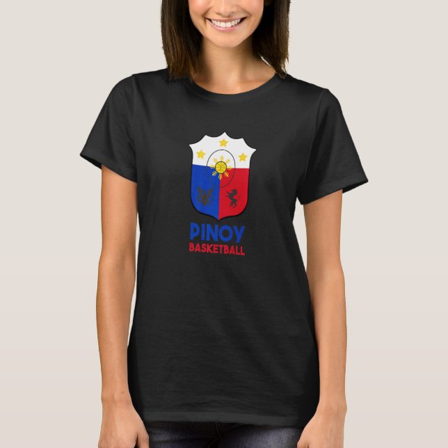 Filippinerna Filipino Pinoy Basketball Basket Boll T Shirt (Framsida)