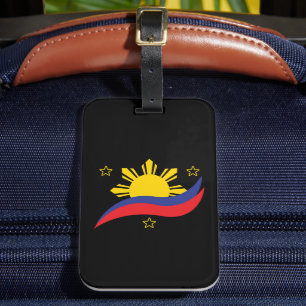 Filippinerna Filipino Pinoy Flagga Bagagebricka