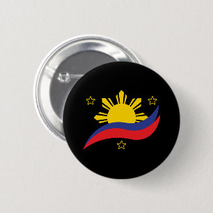 Filippinerna Filipino Pinoy Flagga Knapp